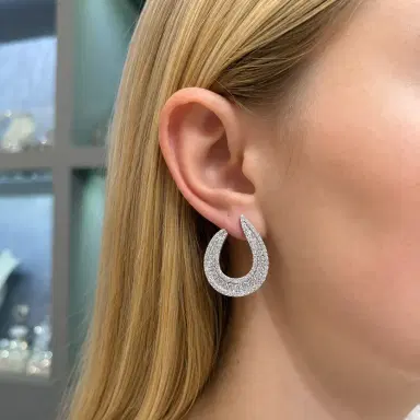 Wish Fine Jewelry 3.80ct Diamond 14K Gold Statement Earrings | Thumbnail 2 Wish Fine Jewelry 3.80ct Diamond 14K Gold Statement Earrings | Thumbnail 2