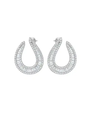 Wish Fine Jewelry 3.80ct Diamond 14K Gold Statement Earrings | Thumbnail 1 Wish Fine Jewelry 3.80ct Diamond 14K Gold Statement Earrings | Thumbnail 1