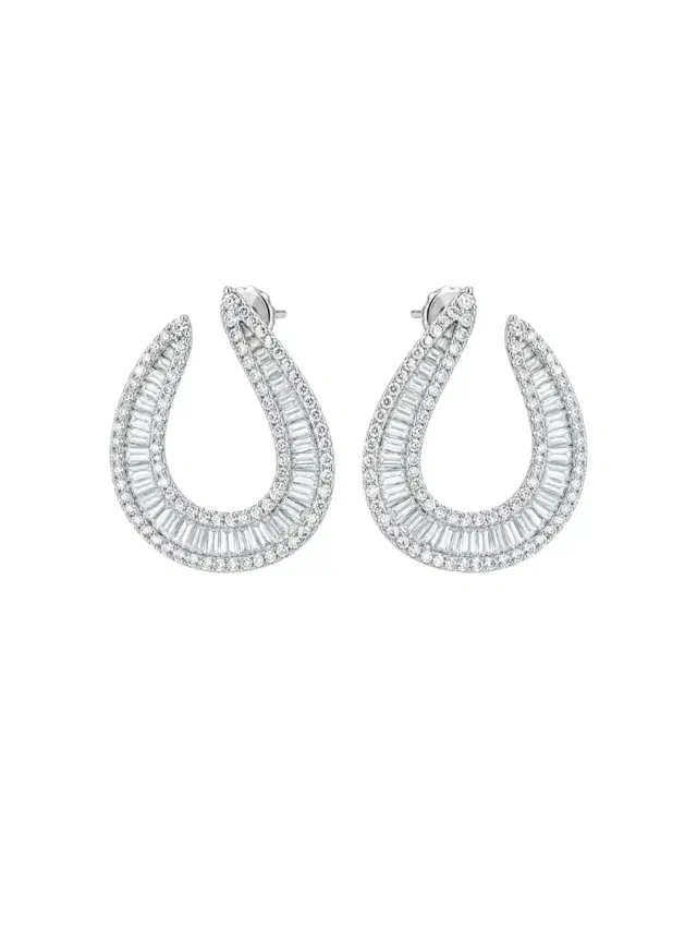 Wish Fine Jewelry 3.80ct Diamond 14K Gold Statement Earrings