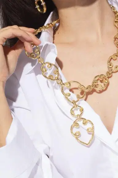 DAVID WEBB Arabesque Loop Long Chain Necklace | Thumbnail 2