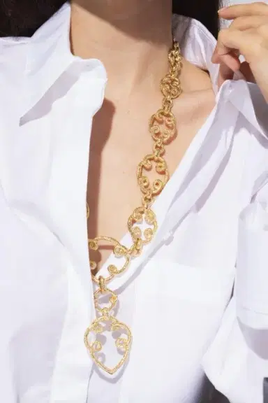 DAVID WEBB Arabesque Loop Long Chain Necklace | Thumbnail 4