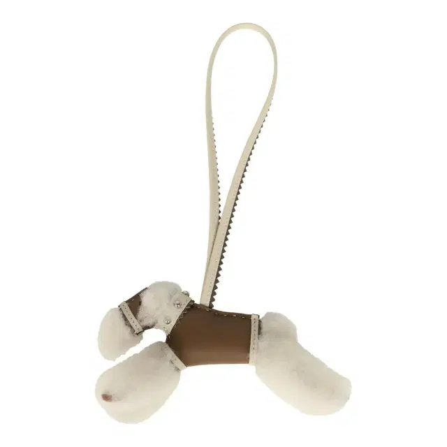 hermes Hermes Budy Rock Charm Ecru, Etoupe, Craie and Gris Etain Milo Lambskin and Merino Wool