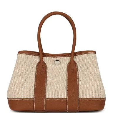 HERMÈS Hermes Garden Party Neo 23 Beige-Ecru Toile H Canvas and Gold Negonda Palladium Hardware | Thumbnail 4 HERMÈS Hermes Garden Party Neo 23 Beige-Ecru Toile H Canvas and Gold Negonda Palladium Hardware | Thumbnail 4