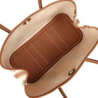 HERMÈS Hermes Garden Party Neo 23 Beige-Ecru Toile H Canvas and Gold Negonda Palladium Hardware | Thumbnail 7 HERMÈS Hermes Garden Party Neo 23 Beige-Ecru Toile H Canvas and Gold Negonda Palladium Hardware | Thumbnail 7