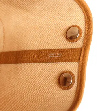 HERMÈS Hermes Garden Party Neo 23 Sesame-Ecru Toile H Canvas and Sesame Negonda Palladium Hardware | Thumbnail 8