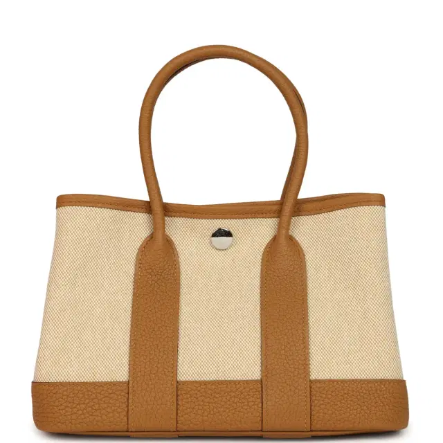 hermes Hermes Garden Party Neo 23 Sesame-Ecru Toile H Canvas and Sesame Negonda Palladium Hardware