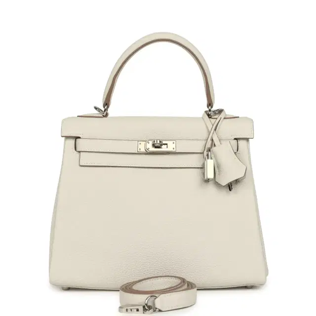 hermes Hermes Kelly Retourne 25 Gris Pale Togo Palladium Hardware