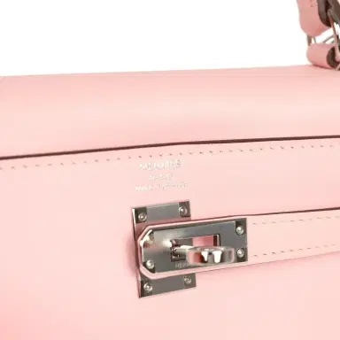 HERMÈS Hermes Kelly Retourne 25 Rose Sakura Swift Palladium Hardware | Thumbnail 7 HERMÈS Hermes Kelly Retourne 25 Rose Sakura Swift Palladium Hardware | Thumbnail 7