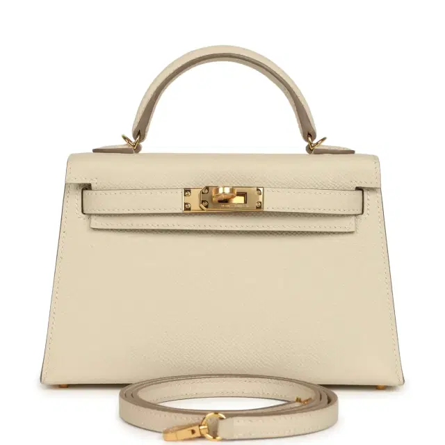 hermes Hermes Kelly Sellier 20 Craie Epsom Gold Hardware