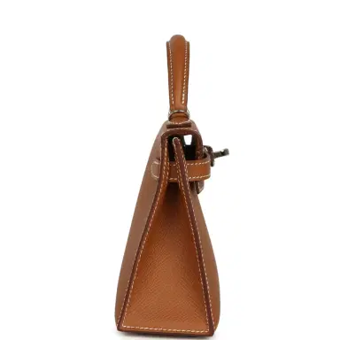 HERMÈS Hermes Kelly Sellier 20 Gold Epsom Palladium Hardware | Thumbnail 3
