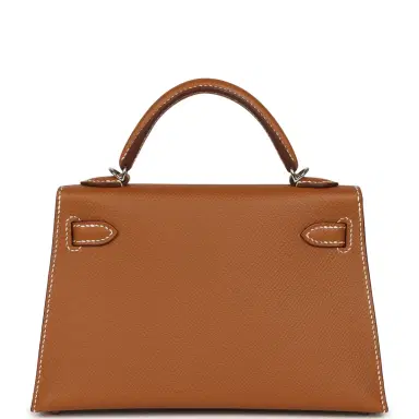 HERMÈS Hermes Kelly Sellier 20 Gold Epsom Palladium Hardware | Thumbnail 4