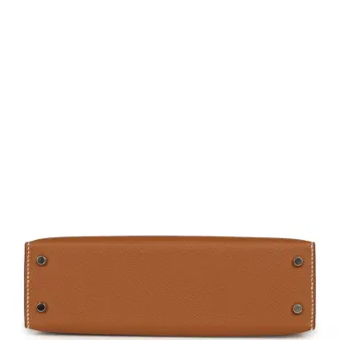 HERMÈS Hermes Kelly Sellier 20 Gold Epsom Palladium Hardware | Thumbnail 6