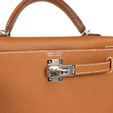 HERMÈS Hermes Kelly Sellier 20 Gold Epsom Palladium Hardware | Thumbnail 7