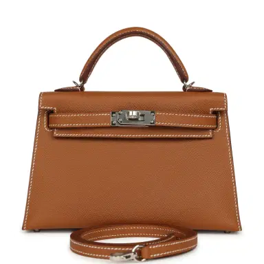 HERMÈS Hermes Kelly Sellier 20 Gold Epsom Palladium Hardware | Thumbnail 1