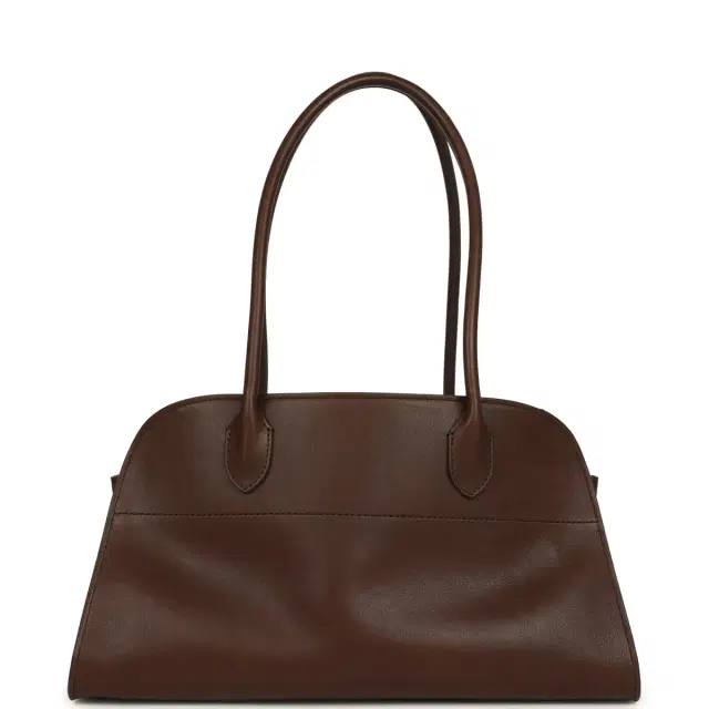 The Row The Row Margaux Shoulder 12 Deep Brown Saddle Silver Hardware