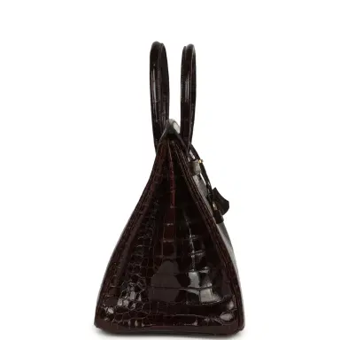 HERMÈS Vintage Hermes Birkin 35 Havane Shiny Porosus Crocodile Gold Hardware | Thumbnail 3 HERMÈS Vintage Hermes Birkin 35 Havane Shiny Porosus Crocodile Gold Hardware | Thumbnail 3