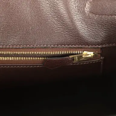 HERMÈS Vintage Hermes Birkin 35 Havane Shiny Porosus Crocodile Gold Hardware | Thumbnail 9 HERMÈS Vintage Hermes Birkin 35 Havane Shiny Porosus Crocodile Gold Hardware | Thumbnail 9