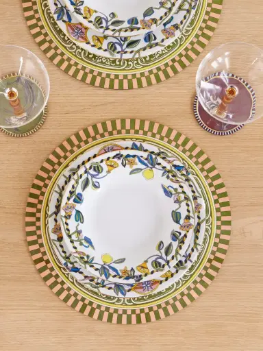 La DoubleJ Set Of Two Painted Porcelain Soup Plates | Thumbnail 2