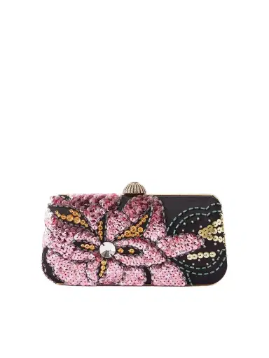 Valentino Garavani Carry Secrets Embellished Satin Clutch | Thumbnail 1