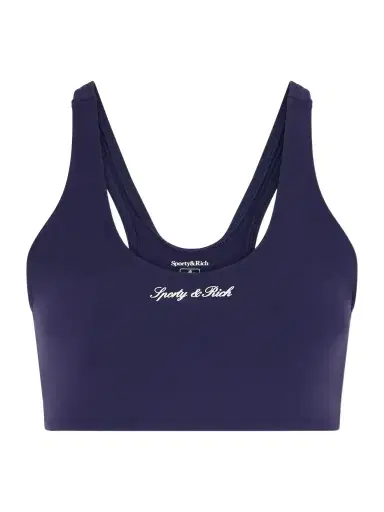 Sporty & Rich Logo-appliquéd Stretch Sports Bra | Thumbnail 1