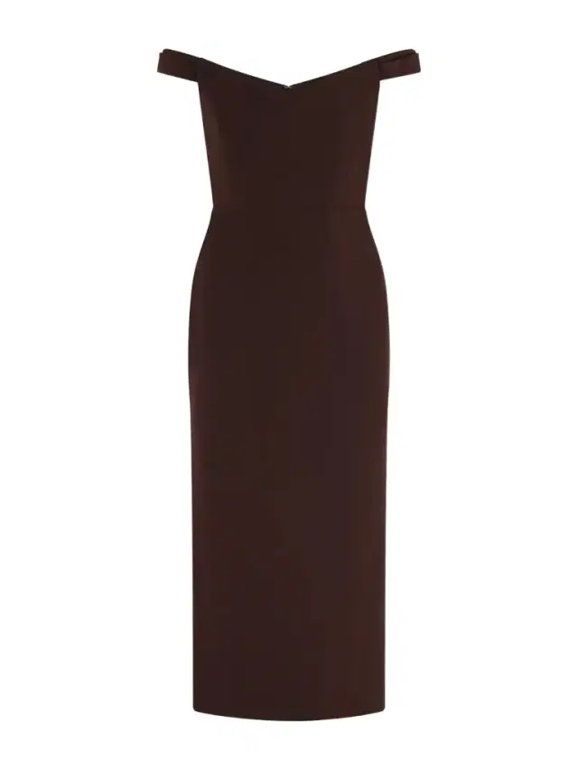 Alex Perry Off-the-shoulder Crepe Midi Dress