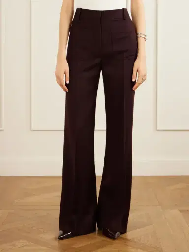 Victoria Beckham Alina Wool High-rise Straight-leg Pants | Thumbnail 3