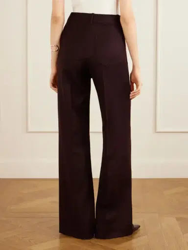 Victoria Beckham Alina Wool High-rise Straight-leg Pants | Thumbnail 4