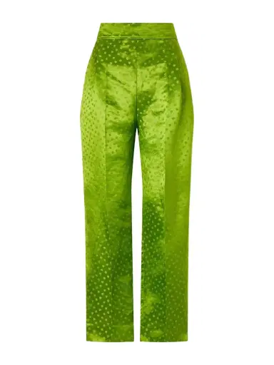 Valentino Garavani Polka-dot Jacquard Linen And Silk-blend Straight-leg Pants | Thumbnail 1
