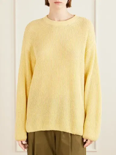 Another Tomorrow Cotton And Linen-blend Sweater | Thumbnail 3