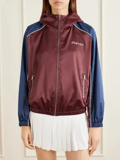 Sporty & Rich Logo-embroidered Shell Jacket | Thumbnail 3 Sporty & Rich Logo-embroidered Shell Jacket | Thumbnail 3