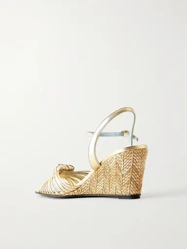 Valentino Garavani Coeur Royal 70 Embellished Leather Wedge Sandals | Thumbnail 3 Valentino Garavani Coeur Royal 70 Embellished Leather Wedge Sandals | Thumbnail 3