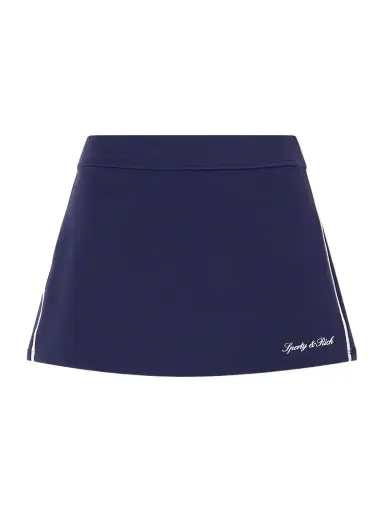 Sporty & Rich Striped Jersey Tennis Skirt | Thumbnail 1 Sporty & Rich Striped Jersey Tennis Skirt | Thumbnail 1