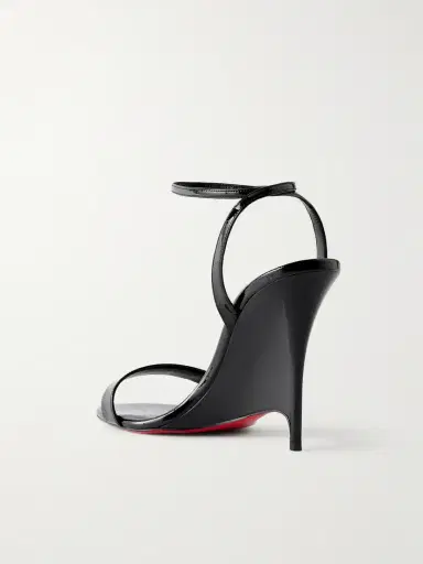 Christian Louboutin Zeezeenella 110 Patent-leather Wedge Sandals | Thumbnail 3 Christian Louboutin Zeezeenella 110 Patent-leather Wedge Sandals | Thumbnail 3