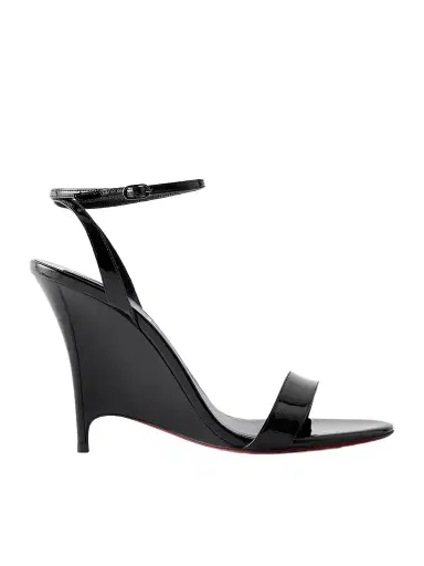 Christian Louboutin Zeezeenella 110 Patent-leather Wedge Sandals | Thumbnail 1 Christian Louboutin Zeezeenella 110 Patent-leather Wedge Sandals | Thumbnail 1