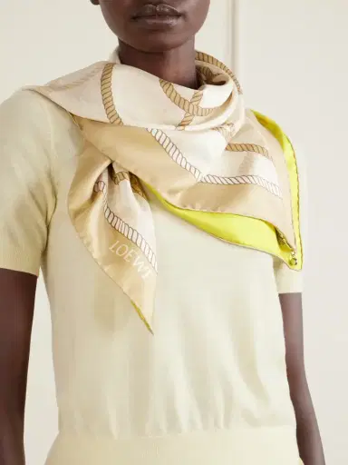 Loewe Printed Silk Scarf | Thumbnail 4 Loewe Printed Silk Scarf | Thumbnail 4