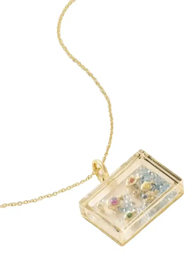 Aquarium 9-karat Gold Multi-stone Necklace