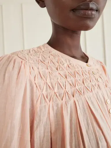 Rixo Erika Shirred Lace-trimmed Cotton-voile Blouse | Thumbnail 6 Rixo Erika Shirred Lace-trimmed Cotton-voile Blouse | Thumbnail 6