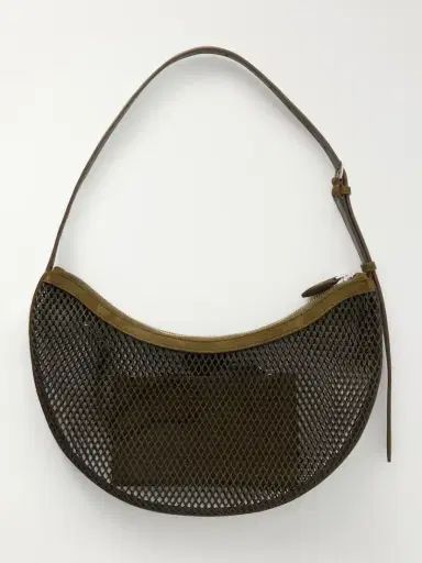 Alaïa Demi Lune Suede-trimmed Mesh Shoulder Bag | Thumbnail 3 Alaïa Demi Lune Suede-trimmed Mesh Shoulder Bag | Thumbnail 3