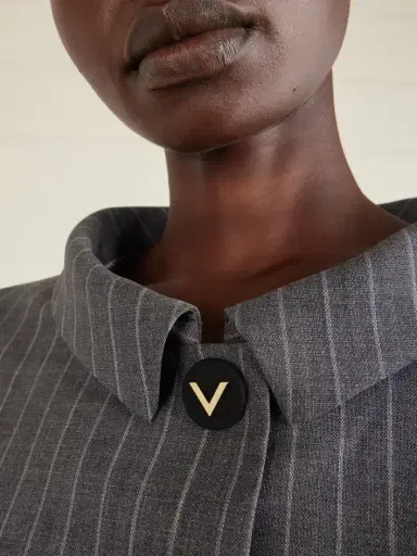 Valentino Garavani Striped Wool Grain De Poudre Jacket | Thumbnail 4 Valentino Garavani Striped Wool Grain De Poudre Jacket | Thumbnail 4