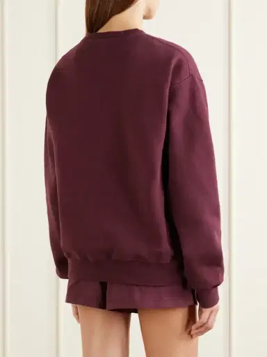 Sporty & Rich Syracuse Embroidered Cotton-jersey Sweater | Thumbnail 4