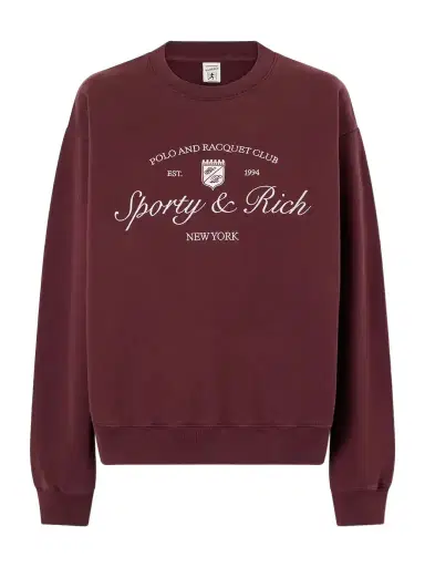 Sporty & Rich Syracuse Embroidered Cotton-jersey Sweater | Thumbnail 1