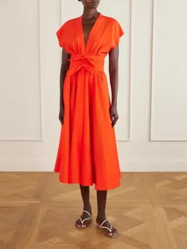 Alaïa Knotted Woven Midi Dress | Thumbnail 2