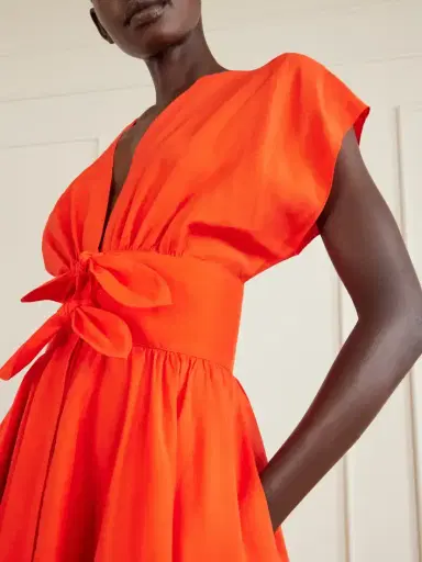 Alaïa Knotted Woven Midi Dress | Thumbnail 4