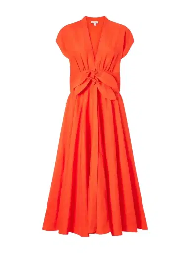 Alaïa Knotted Woven Midi Dress | Thumbnail 1