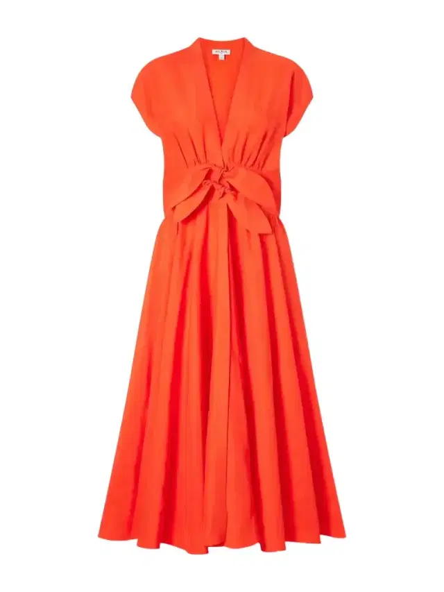 Alaïa Knotted Linen-blend Midi Dress