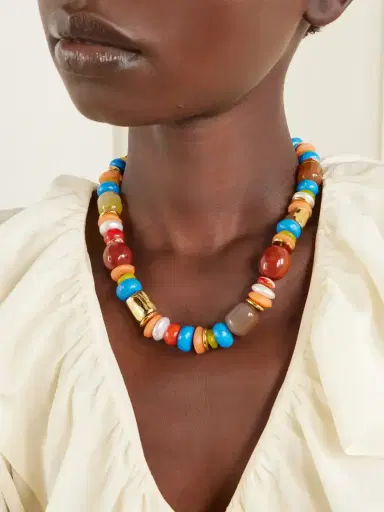 Lizzie Fortunato Souvenir Gold-plated Multi-stone Beaded Necklace | Thumbnail 2