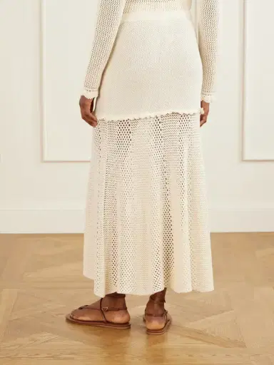 ESCVDO Mural Crocheted Cotton Midi Skirt | Thumbnail 4 ESCVDO Mural Crocheted Cotton Midi Skirt | Thumbnail 4