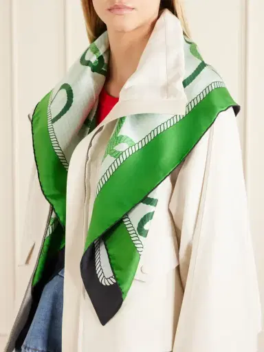 Loewe Printed Silk Scarf | Thumbnail 3 Loewe Printed Silk Scarf | Thumbnail 3