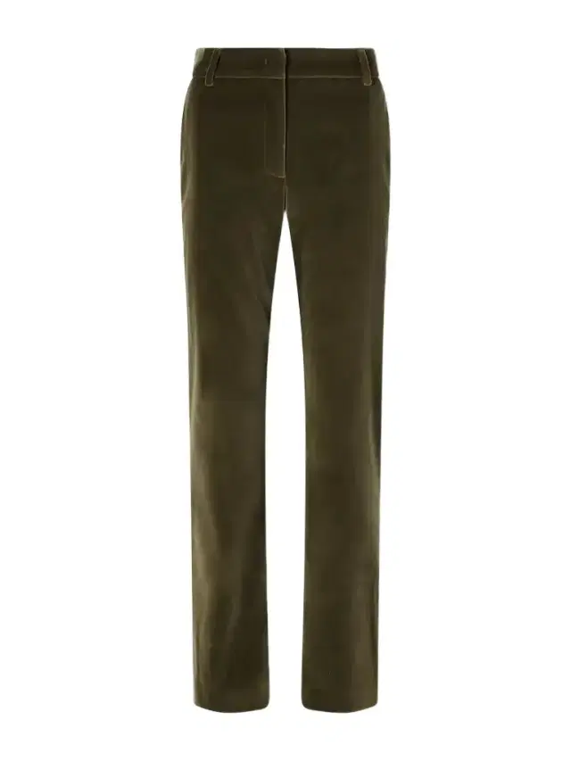 Velvet Straight-leg Pants