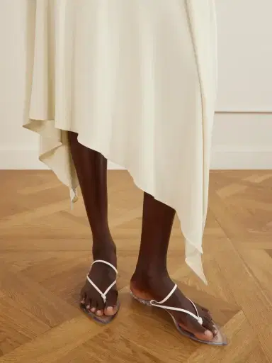 Alaïa Asymmetrical Belted Jersey Midi Dress | Thumbnail 5